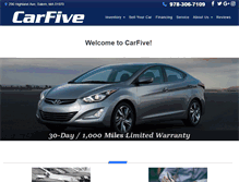 Tablet Screenshot of carfive.com